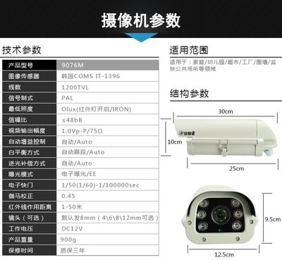 高清监控摄像头的选择与优势 解析1200线阵列红外夜视技术