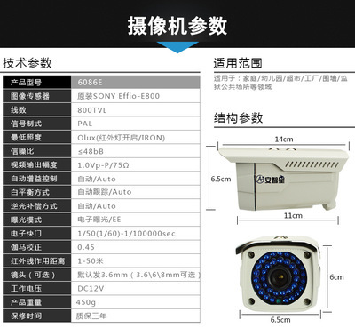 夜视之眼 探秘SONY 800线红外高清监控摄像头的卓越性能